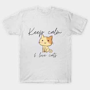 Keep Calm And Love Cats T-Shirt